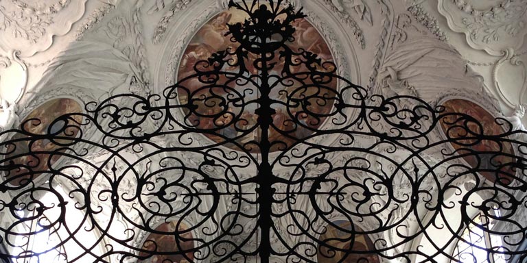 Intricate iron gate in Rome